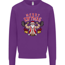 Merry Liftmas Mens Sweatshirt Jumper Purple