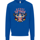 Merry Liftmas Mens Sweatshirt Jumper Royal Blue