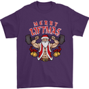 Merry Liftmas Mens T-Shirt Cotton Gildan Purple