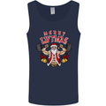 Merry Liftmas Mens Vest Tank Top Navy Blue
