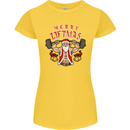 Merry Liftmas Womens Petite Cut T-Shirt Yellow