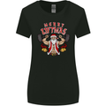 Merry Liftmas Womens Wider Cut T-Shirt Black