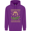 Merry Puggin' Christmas Funny Pug Childrens Kids Hoodie Purple