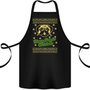 Merry Puggin' Christmas Funny Pug Cotton Apron 100% Organic Black