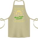 Merry Puggin' Christmas Funny Pug Cotton Apron 100% Organic Khaki