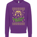 Merry Puggin' Christmas Funny Pug Kids Sweatshirt Jumper Purple
