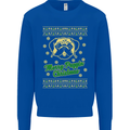 Merry Puggin' Christmas Funny Pug Kids Sweatshirt Jumper Royal Blue