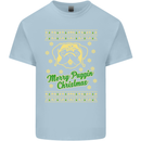 Merry Puggin' Christmas Funny Pug Kids T-Shirt Childrens Light Blue