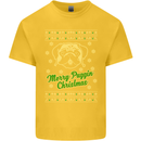 Merry Puggin' Christmas Funny Pug Kids T-Shirt Childrens Yellow