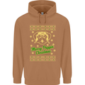 Merry Puggin' Christmas Funny Pug Mens 80% Cotton Hoodie Caramel Latte