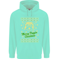 Merry Puggin' Christmas Funny Pug Mens 80% Cotton Hoodie Peppermint