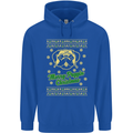 Merry Puggin' Christmas Funny Pug Mens 80% Cotton Hoodie Royal Blue