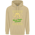 Merry Puggin' Christmas Funny Pug Mens 80% Cotton Hoodie Sand