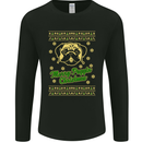 Merry Puggin' Christmas Funny Pug Mens Long Sleeve T-Shirt Black
