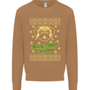 Merry Puggin' Christmas Funny Pug Mens Sweatshirt Jumper Caramel Latte