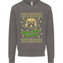 Merry Puggin' Christmas Funny Pug Mens Sweatshirt Jumper Charcoal