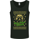Merry Puggin' Christmas Funny Pug Mens Vest Tank Top Black