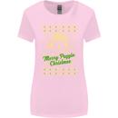 Merry Puggin' Christmas Funny Pug Womens Wider Cut T-Shirt Light Pink