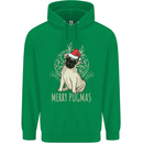 Merry Pugmas Funny Christmas Pug Childrens Kids Hoodie Irish Green