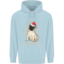 Merry Pugmas Funny Christmas Pug Childrens Kids Hoodie Light Blue