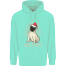 Merry Pugmas Funny Christmas Pug Childrens Kids Hoodie Peppermint