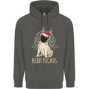 Merry Pugmas Funny Christmas Pug Childrens Kids Hoodie Storm Grey