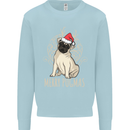 Merry Pugmas Funny Christmas Pug Kids Sweatshirt Jumper Light Blue