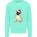 Merry Pugmas Funny Christmas Pug Kids Sweatshirt Jumper Peppermint