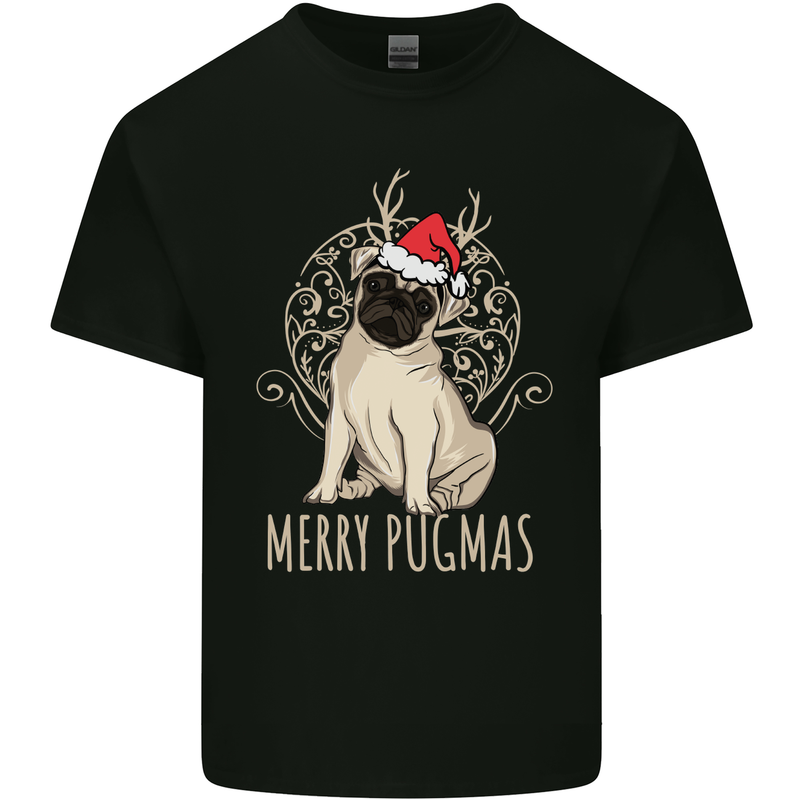 Merry Pugmas Funny Christmas Pug Kids T-Shirt Childrens Black