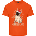 Merry Pugmas Funny Christmas Pug Kids T-Shirt Childrens Orange