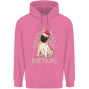 Merry Pugmas Funny Christmas Pug Mens 80% Cotton Hoodie Azelea