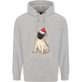Merry Pugmas Funny Christmas Pug Mens 80% Cotton Hoodie Sports Grey