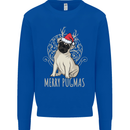 Merry Pugmas Funny Christmas Pug Mens Sweatshirt Jumper Royal Blue