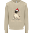 Merry Pugmas Funny Christmas Pug Mens Sweatshirt Jumper Sand