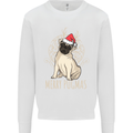 Merry Pugmas Funny Christmas Pug Mens Sweatshirt Jumper White