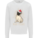 Merry Pugmas Funny Christmas Pug Mens Sweatshirt Jumper White