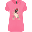 Merry Pugmas Funny Christmas Pug Womens Wider Cut T-Shirt Azalea