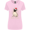 Merry Pugmas Funny Christmas Pug Womens Wider Cut T-Shirt Light Pink