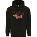 Merry Wiener Funny Christmas Dog Childrens Kids Hoodie Black