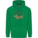 Merry Wiener Funny Christmas Dog Childrens Kids Hoodie Irish Green