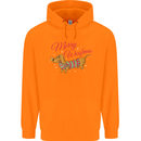 Merry Wiener Funny Christmas Dog Childrens Kids Hoodie Orange