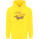 Merry Wiener Funny Christmas Dog Childrens Kids Hoodie Yellow