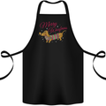 Merry Wiener Funny Christmas Dog Cotton Apron 100% Organic Black