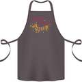 Merry Wiener Funny Christmas Dog Cotton Apron 100% Organic Dark Grey