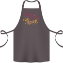 Merry Wiener Funny Christmas Dog Cotton Apron 100% Organic Dark Grey