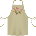 Merry Wiener Funny Christmas Dog Cotton Apron 100% Organic Khaki
