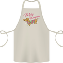 Merry Wiener Funny Christmas Dog Cotton Apron 100% Organic Natural
