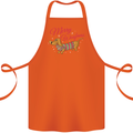Merry Wiener Funny Christmas Dog Cotton Apron 100% Organic Orange