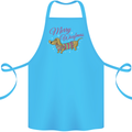 Merry Wiener Funny Christmas Dog Cotton Apron 100% Organic Turquoise