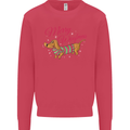 Merry Wiener Funny Christmas Dog Kids Sweatshirt Jumper Heliconia